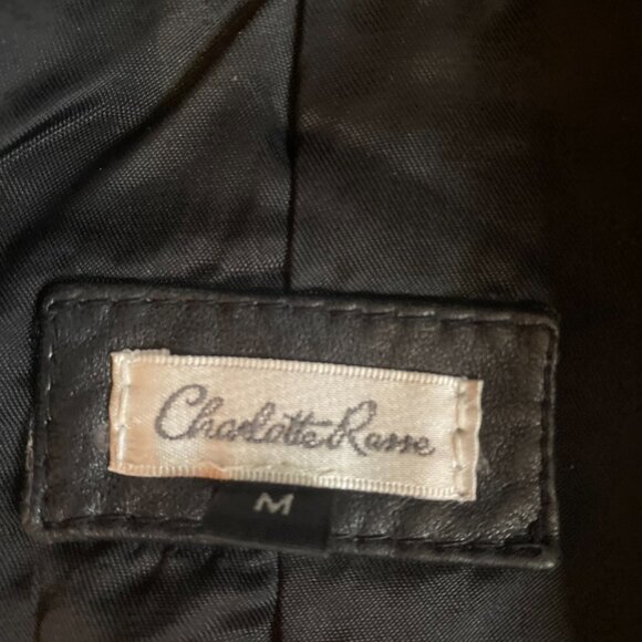 Charlotte Russe Black Leather Jacket with Sash Fully LIned Size Medium EUC - Picture 4 of 5